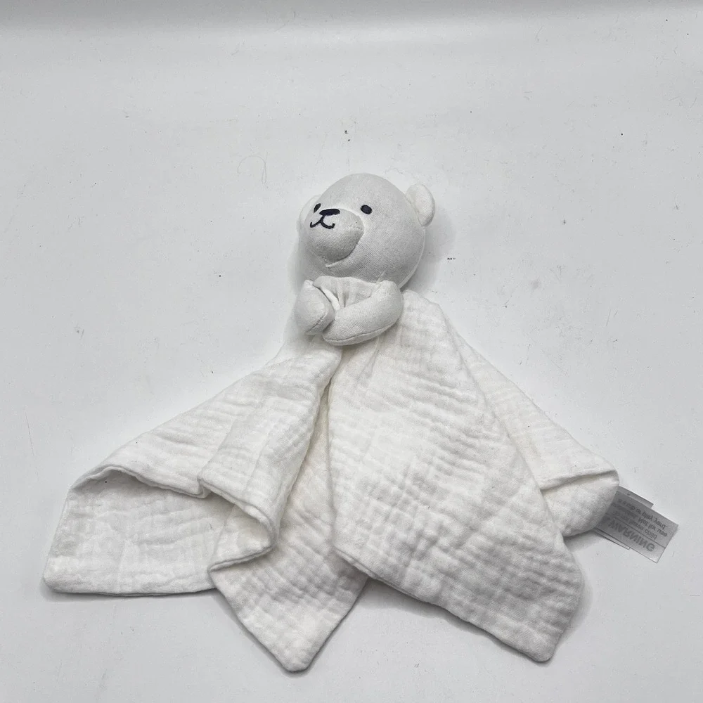 Carter's Child of Mine White Bear Muslin Security Blanket Lovey GFG59141